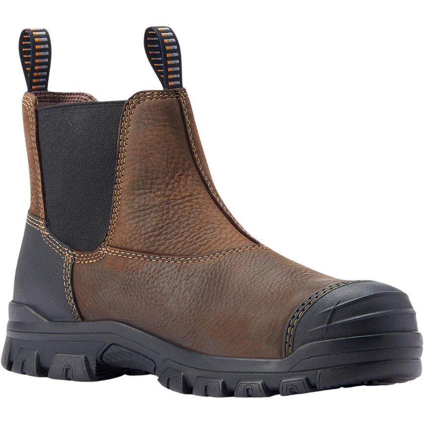 2025 Ariat Homme Treadfast Chelsea Imperméable à Bout En Acier Bottes De Travail 10044475 - Dark Brown